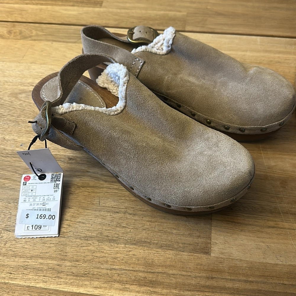 Zara Split Suede Studded Clogs - image 6